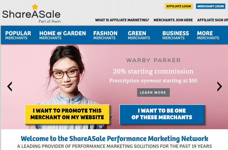 best affiliate programs -ShareASale