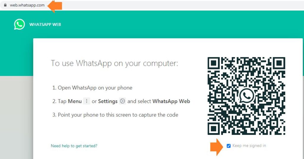 WhatsApp Web login