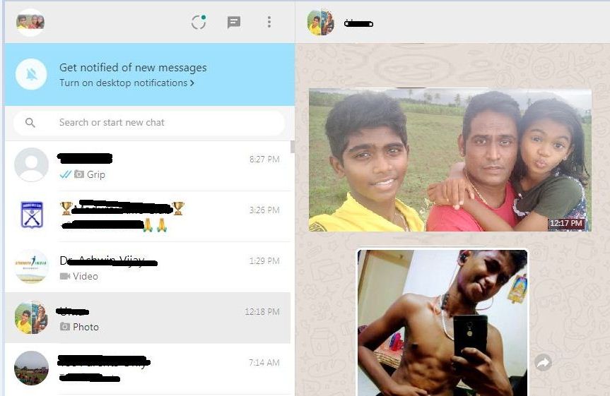 image and video send on WhatsApp web