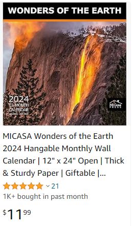 Wall Calendar 2024 - Wonders of the Earth