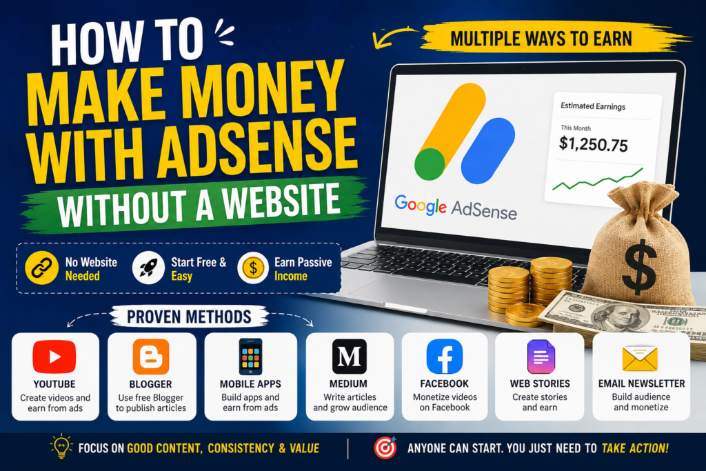 Make Money with AdSense Without a Website